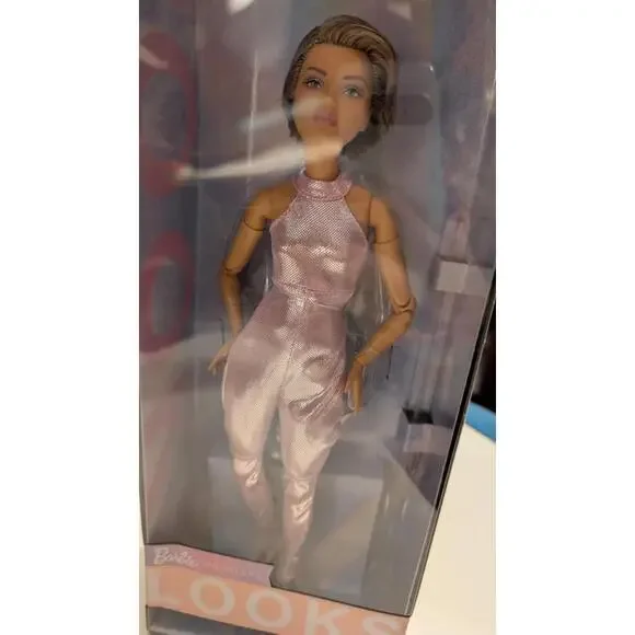Barbie Looks Wave Four Doll in Pink Shimmer Jumpsuit - Picture 7 of 7